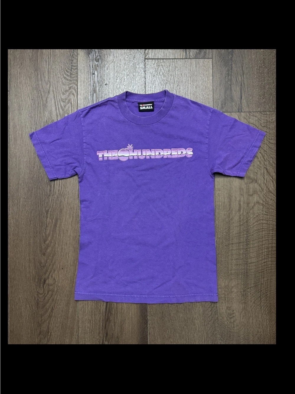 The Hundreds Purple Tee with Pink Logo